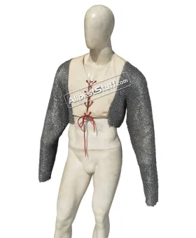 Medieval Riveted Chainmail Sleeve 6 MM Ring Vest